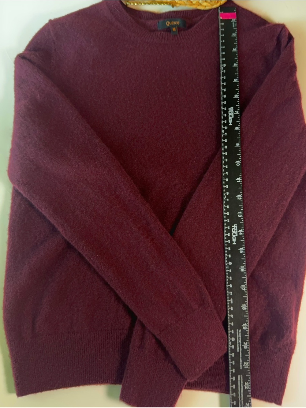 🍷 Quince 100% Cashmere Crewneck Sweater • Rich Burgundy • Medium - Picture 4 of 7